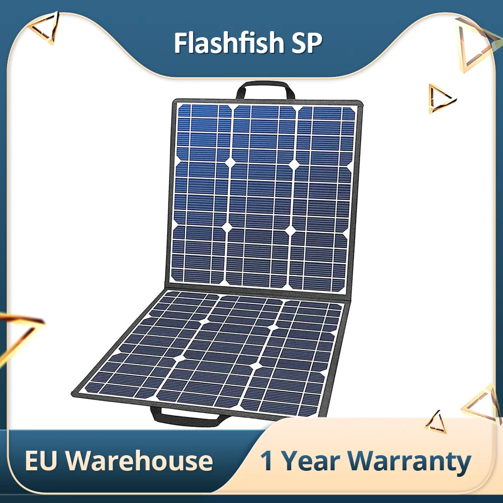 Flashfish SP 18V100W Portable Solar Panel Unfolded USB Output  Max 5.56A High Conversion Efficiency  Panesl