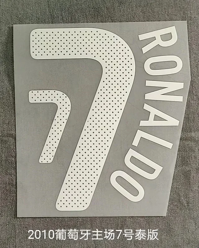 Super A 2012 2010 RONALDO number font print, Hot stamping patches