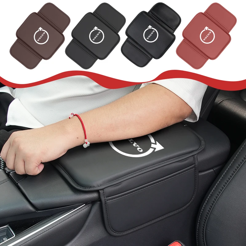 

Car Sticker Center Console Protector Cover Armrest Box Cushion With Storage Function For Volvo AWD S90 T6 V60 V70 XC60 XC70 XC90