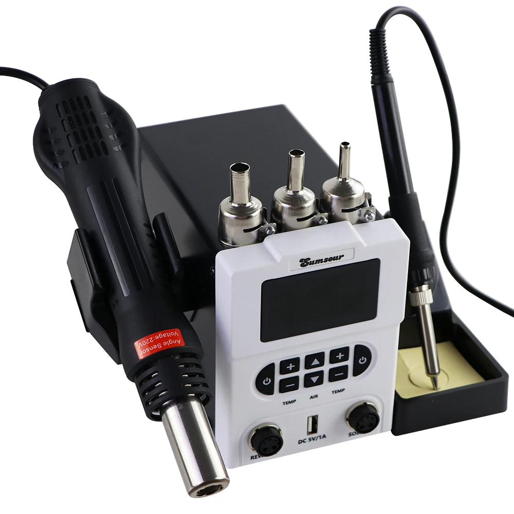 Digital display Solder Station Control Temperature Soldering Iron Hot Air Gun BGA SMD Rework Welding Desoldering Repair Tools