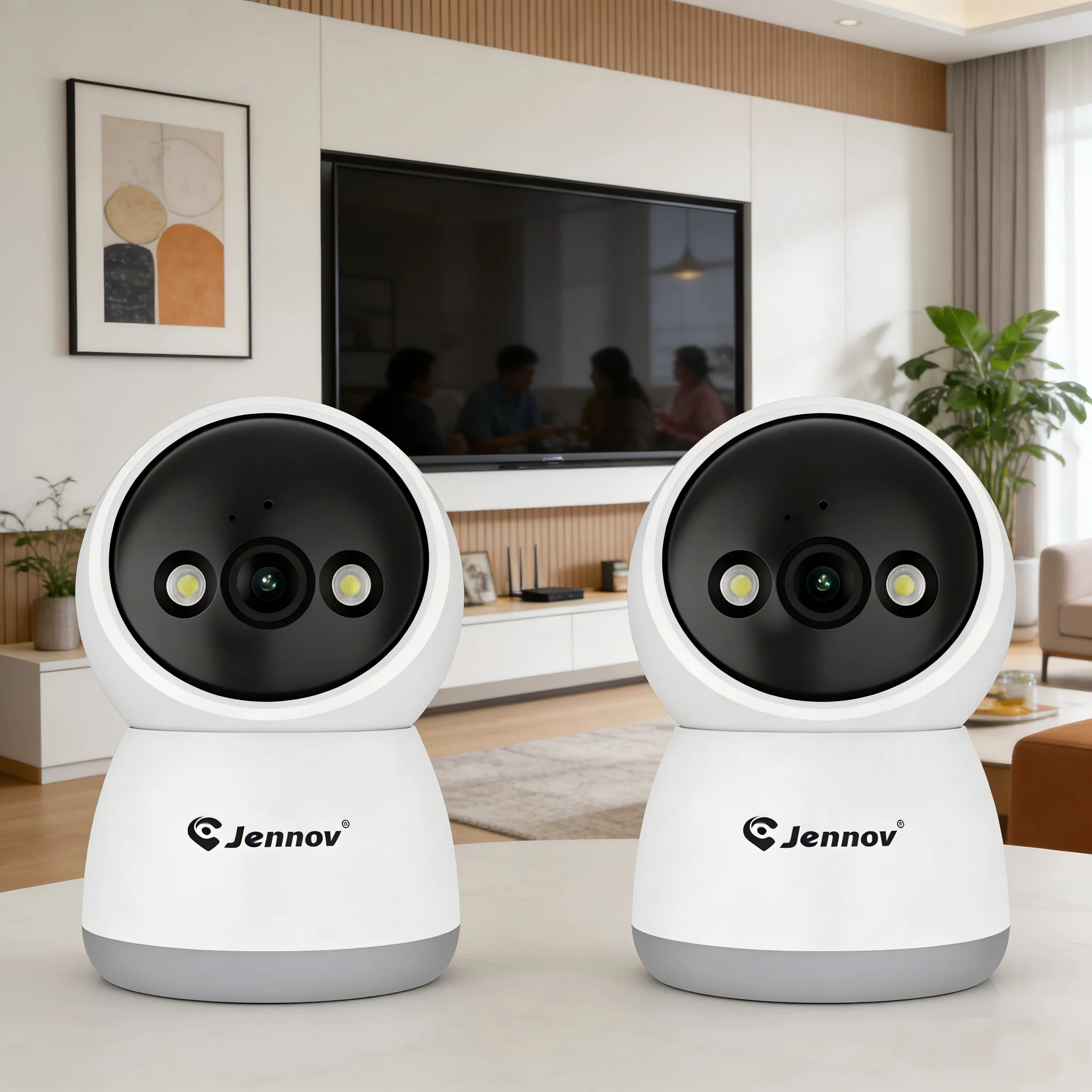 

Камера видеонаблюдения Jennov, водонепроницаемая умная Wi-Fi камера 2.4G с функцией обнаружения движения, сигнализацией, двусторонней аудиосвязью, ночным видением, поддержкой S