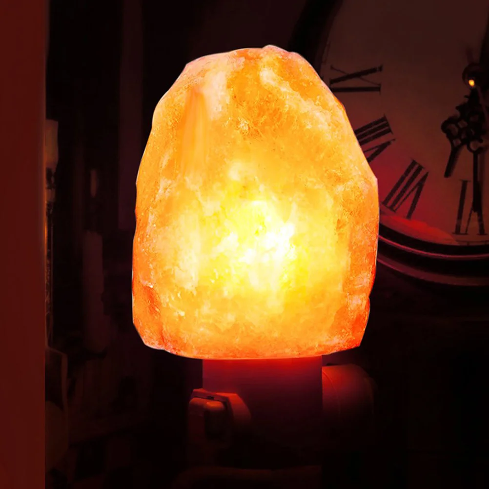 

2Pcs Wall Lamps Decorative Night Lights Design Warm Salt Light for Bedroom Living Room Kids Plug in Small Night