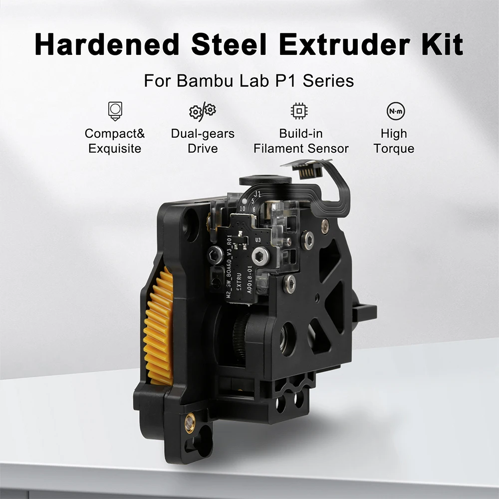 Für Bambu Lab X1C P1S P1P Extruder-Komponenten Gehärtetes Stahlgetriebe Leistungsstarker Extruder für Bambulab X1C 3D-Drucker Ersatzteil – Detail 5