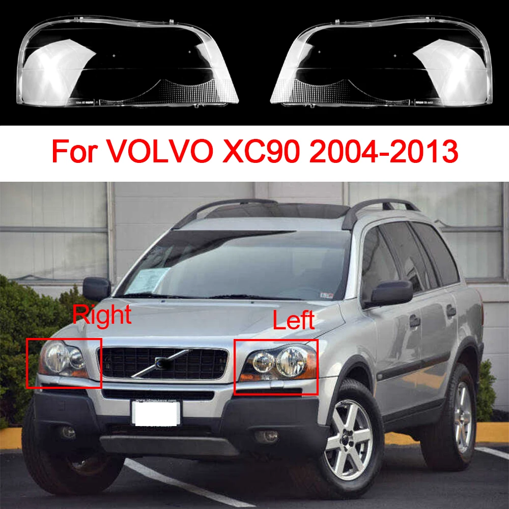 

Стекло передней фары автомобиля для Volvo XC90 2004-2013, сменная крышка объектива, абажур, прозрачный корпус фары, автомобильные аксессуары