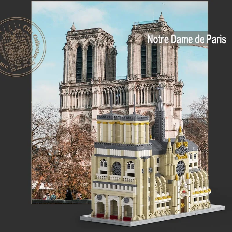 Notre-Dame de Paris Cologne Kathedrale Bausteine Set Architektur Modell Kit 2908 stücke Ziegel Kinder Erwachsene Spielzeug Enthusiasten geschenk