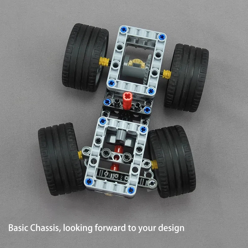 MOC Remote Control Frame Building Blocks DIY Basic Car Chassis Bricks Motor Bluetooth Retrofit High-Tech Compatible With LEGO