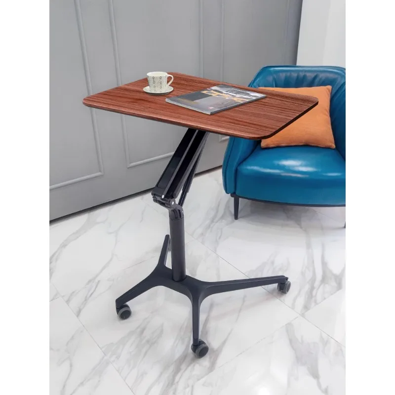 Pneumatic Lifting Table, Standing Workbench, Foldable Bedside, Movable Home Desk, Computer Meeting Desk, Table