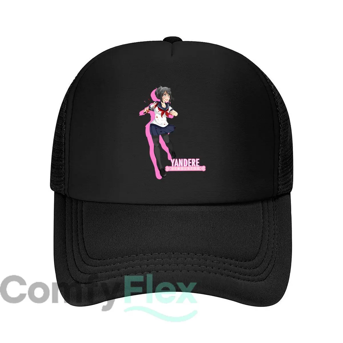 Yandere Anime Manga Art لعشاق Otaku وAnime تصميم عصري قبعة بيسبول شبكية