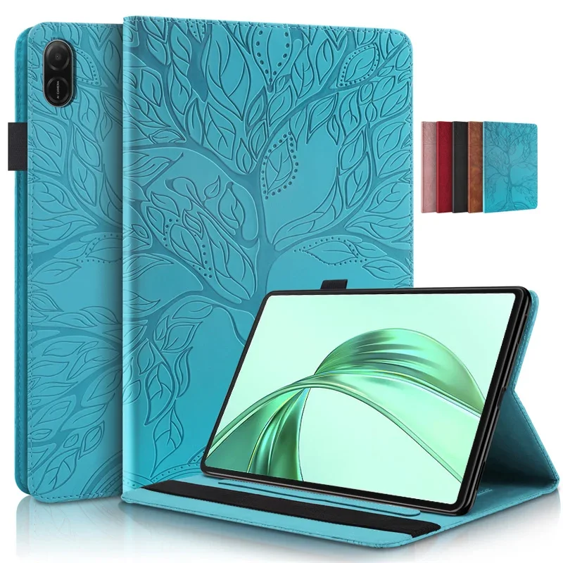 For Honor Pad X8a PadX9 Case 11 Inch 3D Tree Embossed Flip Stand TPU Back Tablet for Funda Honor Tab Pad X8a X8 Pro X9 Cover