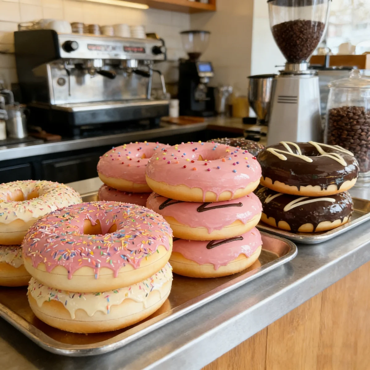 

1PC 25cm Giant Realistic Fake Donut - Simulation Sprinkle Doughnut Model for Bakery Display, Food Photography & Home Decor