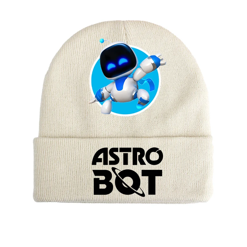 Astro Bot Knitted Hat for Children Anime Cartoon Cute Knit Cap Boys Girls Winter Warm Windbreak Hats Kids Hip Hop Fashion Caps