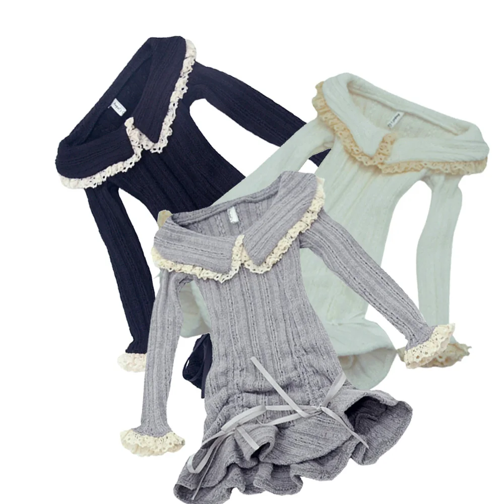 

Fits 1/3 1/4 BJD Doll DD SD MSD Doll Multicolored knitted dress Toys Gift