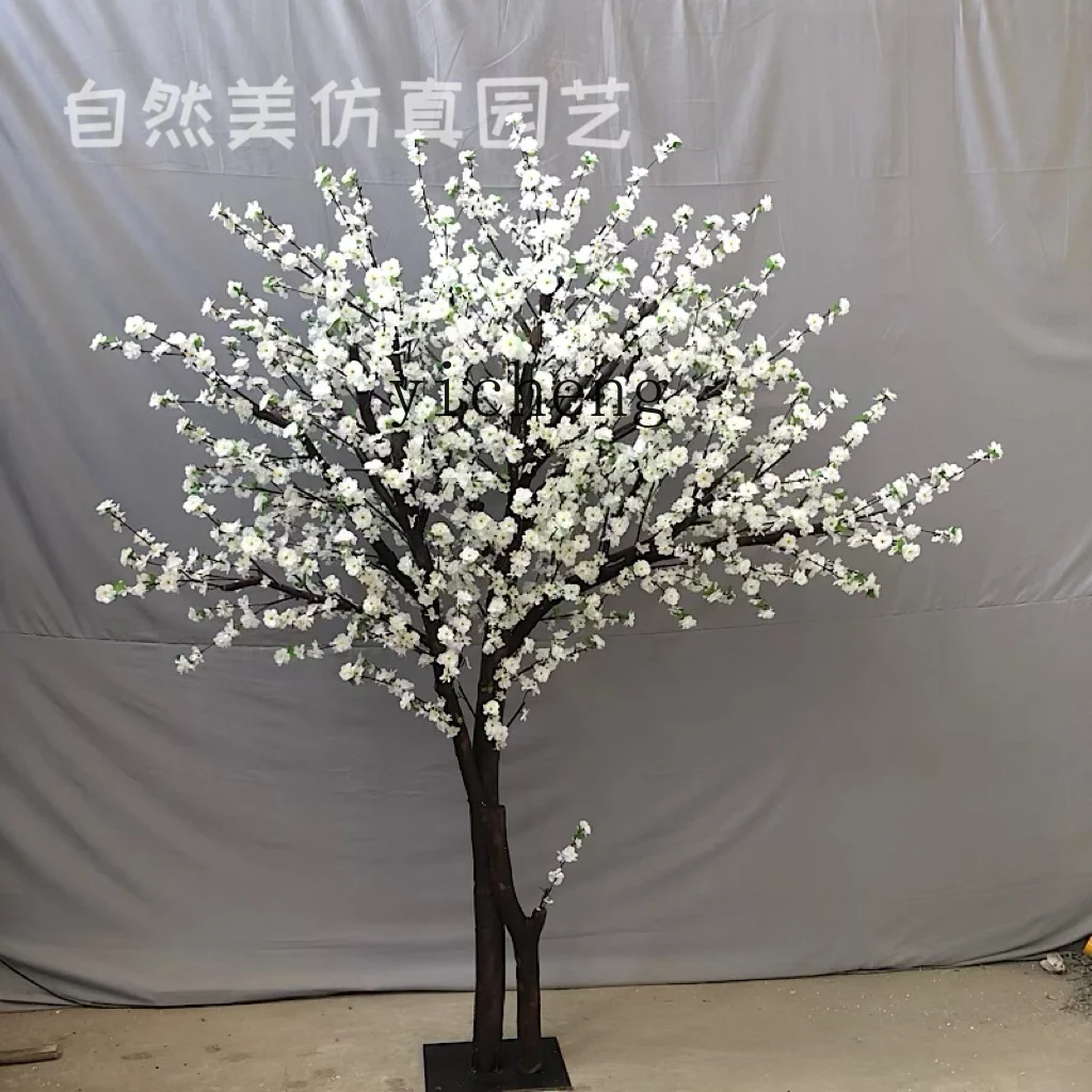 XL Simulation Pear Flower Tree Winter Jasmine Tree Indoor Landscaping Decoration Large Ground Floriculture