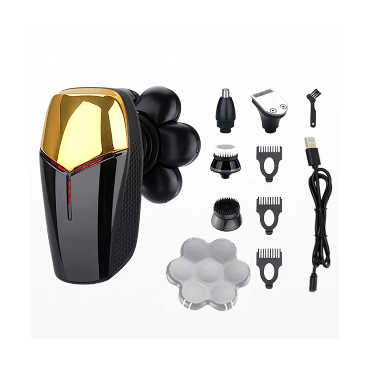 

Men's Shave Standalone 7 Blades Floating Head Waterproof Electric Shaver Men's Multifunctional USB Rechargeable Trimmer