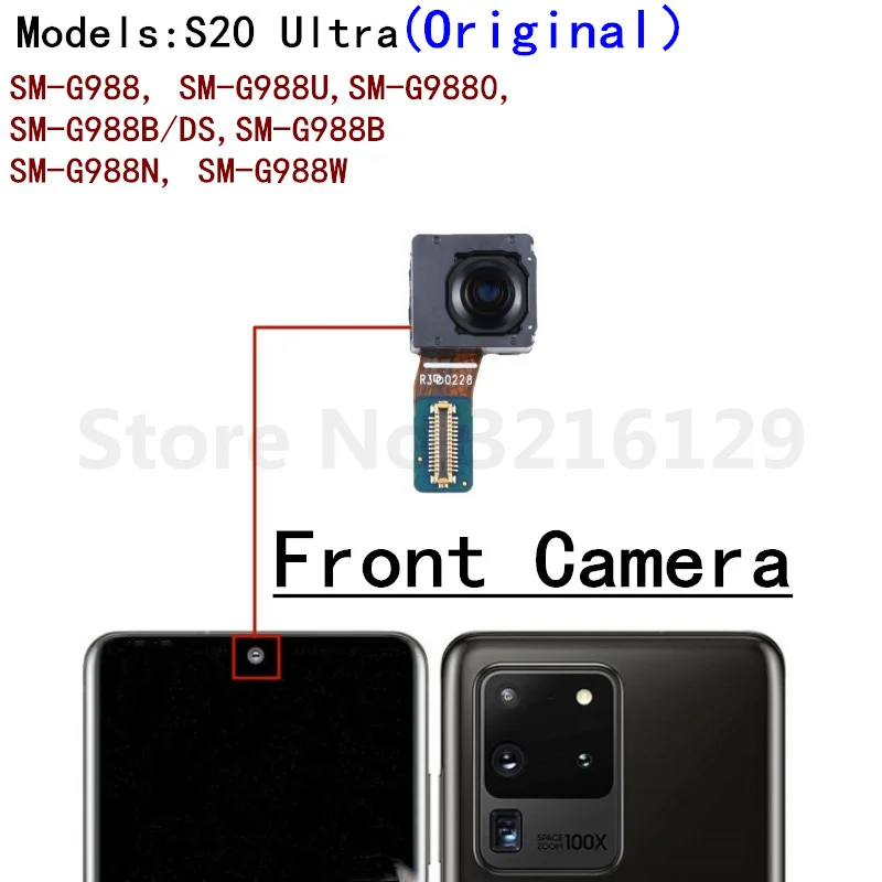 Full Set Main Back Facing (Telephoto + Depth + Wide) Camera Flex Cable For Samsung Galaxy S20 Ultra SM-G988B/DS SM-G988