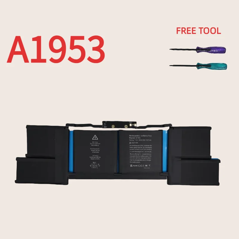 

A1953 Аккумулятор для ноутбука Apple MacBook Pro 15 дюймов A1990 тачпад 2018 2019 EMC 3215 MC3359 MR962LL с бесплатными инструментами
