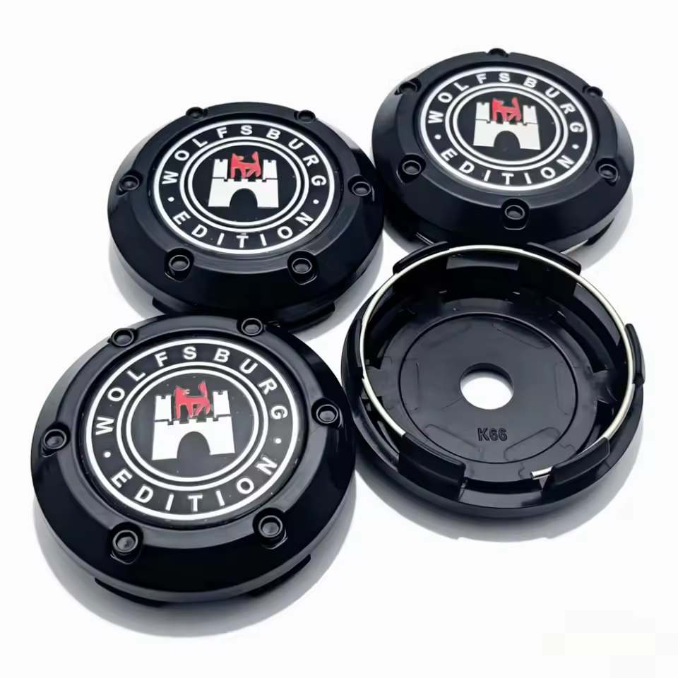 4x 66mm Volkswagen Nabendeckel Radkappen wolfsburg