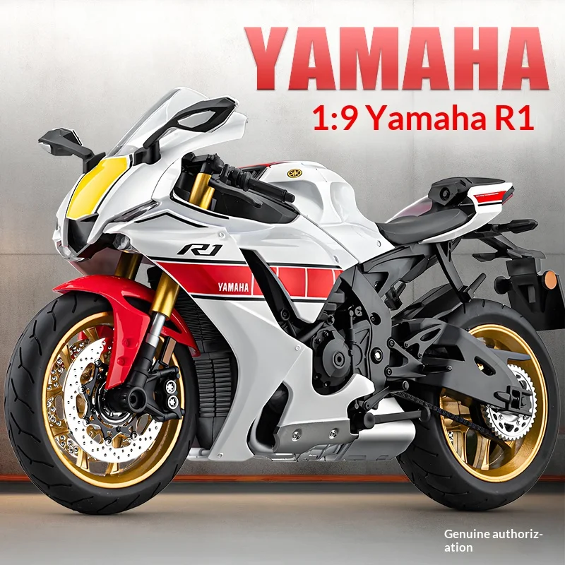 1:9 large Yamaha R1 alloy die-cast motorcycle model toy boy Christmas birthday gift ornaments