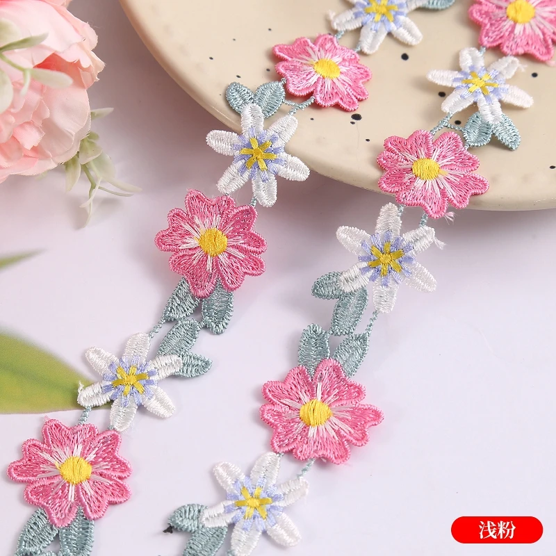 30y/lot Polyester Embroidered Flower Lace Trim Wedding DIY Lace Lace Ribbon Fabric Handmade Sewing Accessories Supplies Crafts