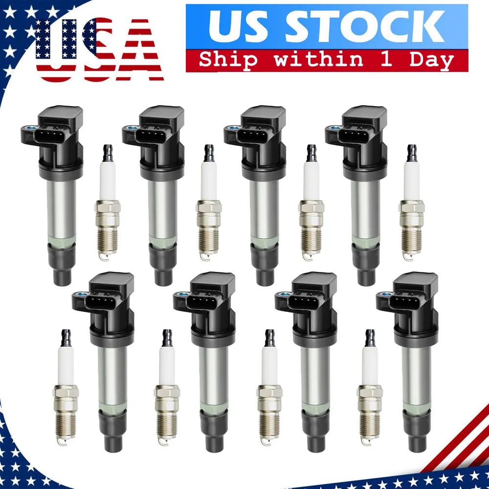 

Pack of 8 Ignition Coil UF564 & 8 Iridium Spark Plug for Cadillac DeVille DTS SRX STS XLR Buick Lucerne Pontiac Bonneville 4.6L