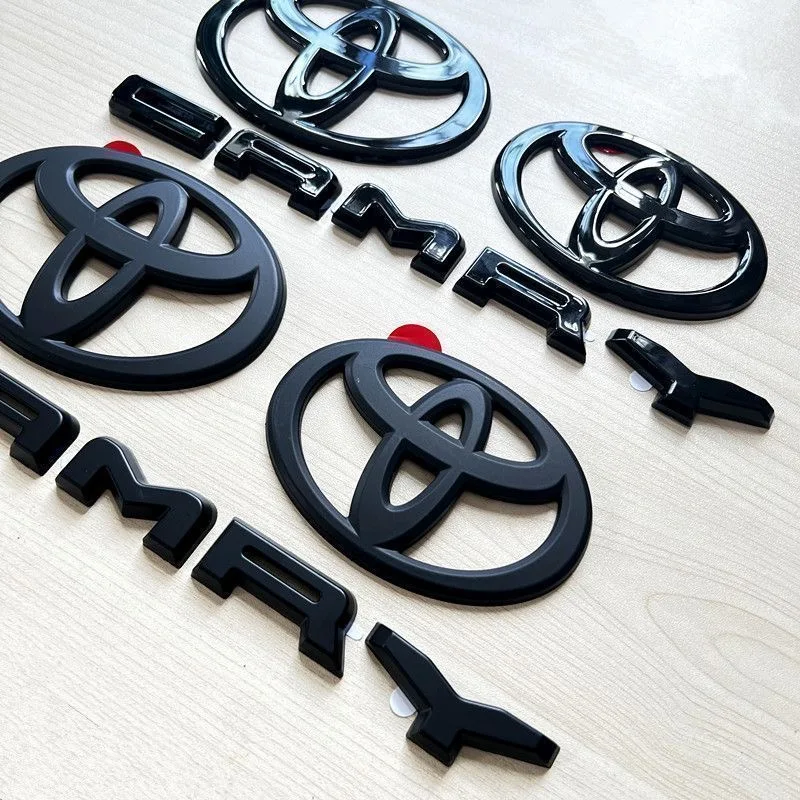 

3pcs/Set Hood Badge Trunk Badge Camry Letters for 2024 2025 9th Generation Toyota Camry OVERLAY Modification Gloss Black