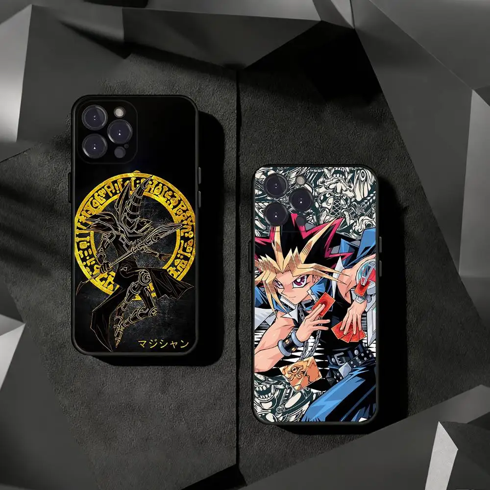 Coques de téléphone à motifs de dessins animés Y-Yu Gi Oh Yugioh pour iPhone 18 17 16 15 14 13 12 11 Pro Max Plus, protection de la caméra de luxe, en plastique.