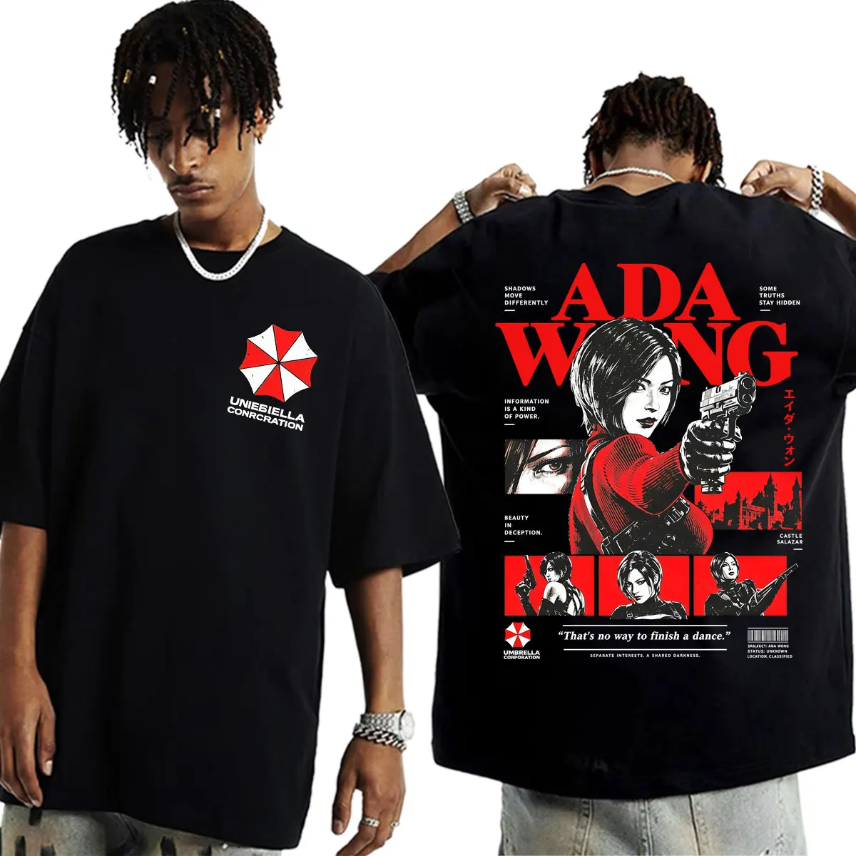 Resident Evil Requiem Ada Wong Graphic T Shirt Men's Women Harajuku Streetwear Gothic T Shirts High Quality 100% Cotton T-shirts