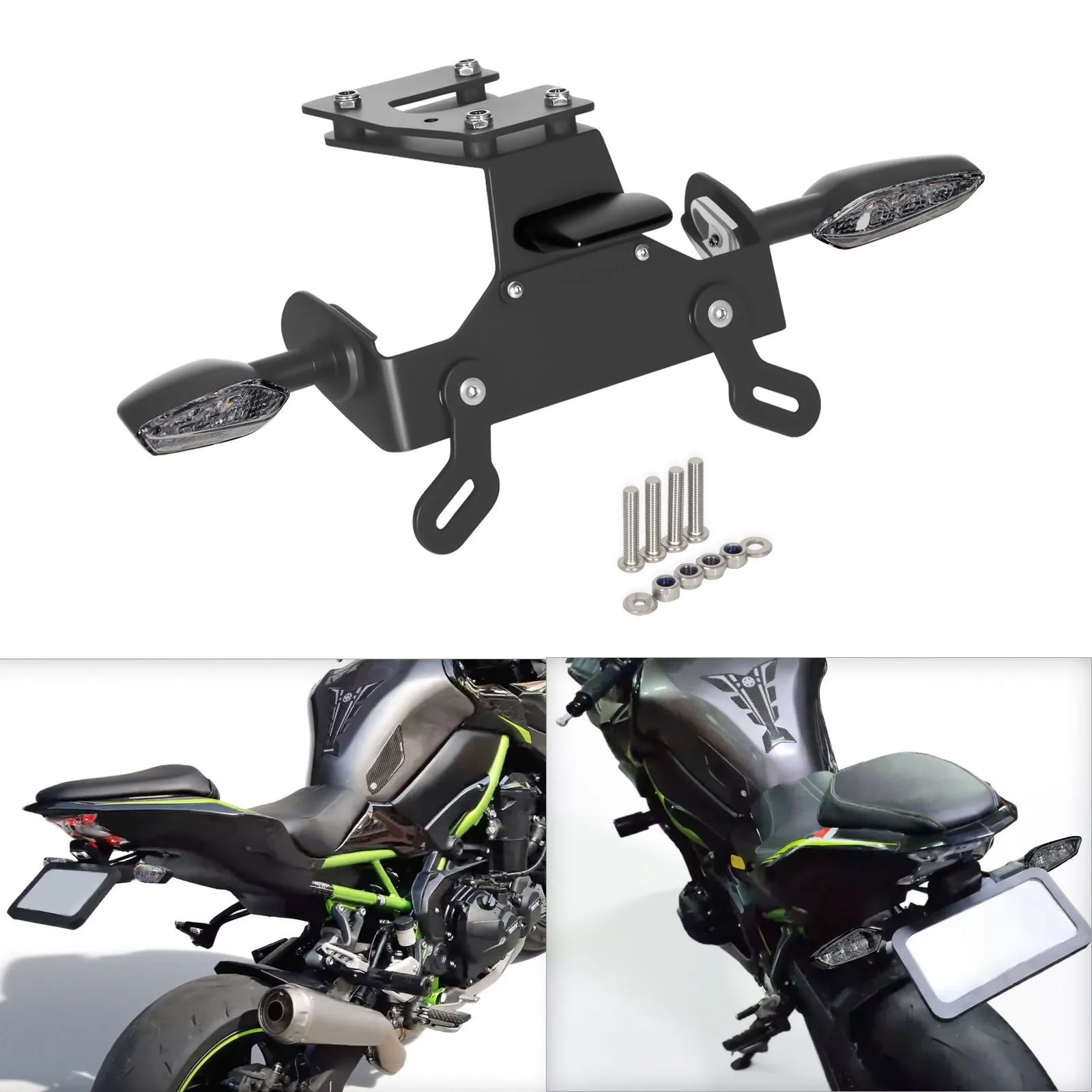 

For Kawasaki Z900 ZR900 2017-2024 Z900SE Z H2 SE ZR1000 2022-2024 Fender Eliminator Tail Tidy LED Turn Signal