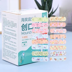 100PCS Adhesive Bandage Wound Strips Plasters For Children Cartoon Pattern Waterproof Hemostasis Kids Band Aid Stickers