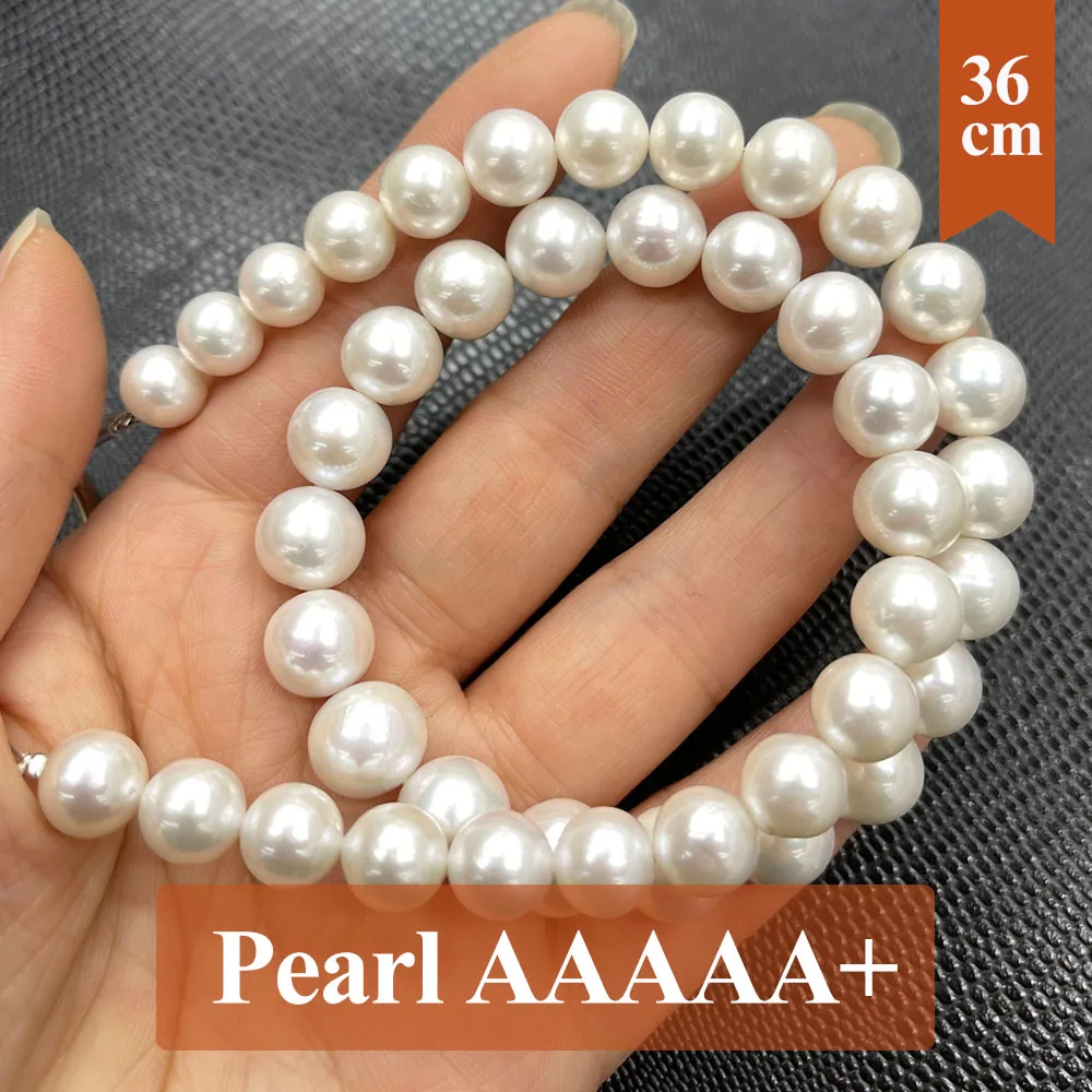 Real Edison Pearls Bead Round Natural Freshwater 100% Pearl Loose Spacer Beaded for Making DIY Jewelry Necklace Bracelet 36cm view 4