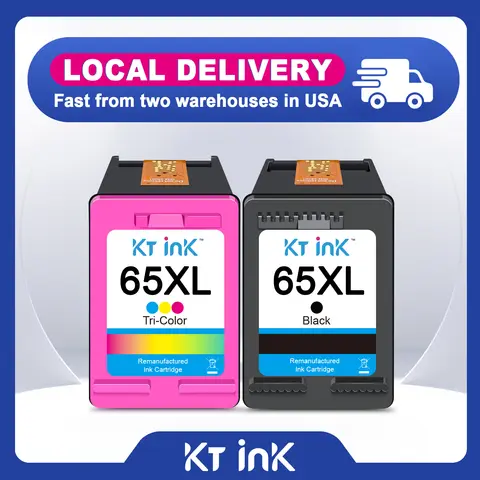 65XL Ink Cartridge Compatible for 65 XL hp Printer Ink Black Tri-Color for Deskjet 2621 3720 Envy 5020 AMP 100 120 125 130