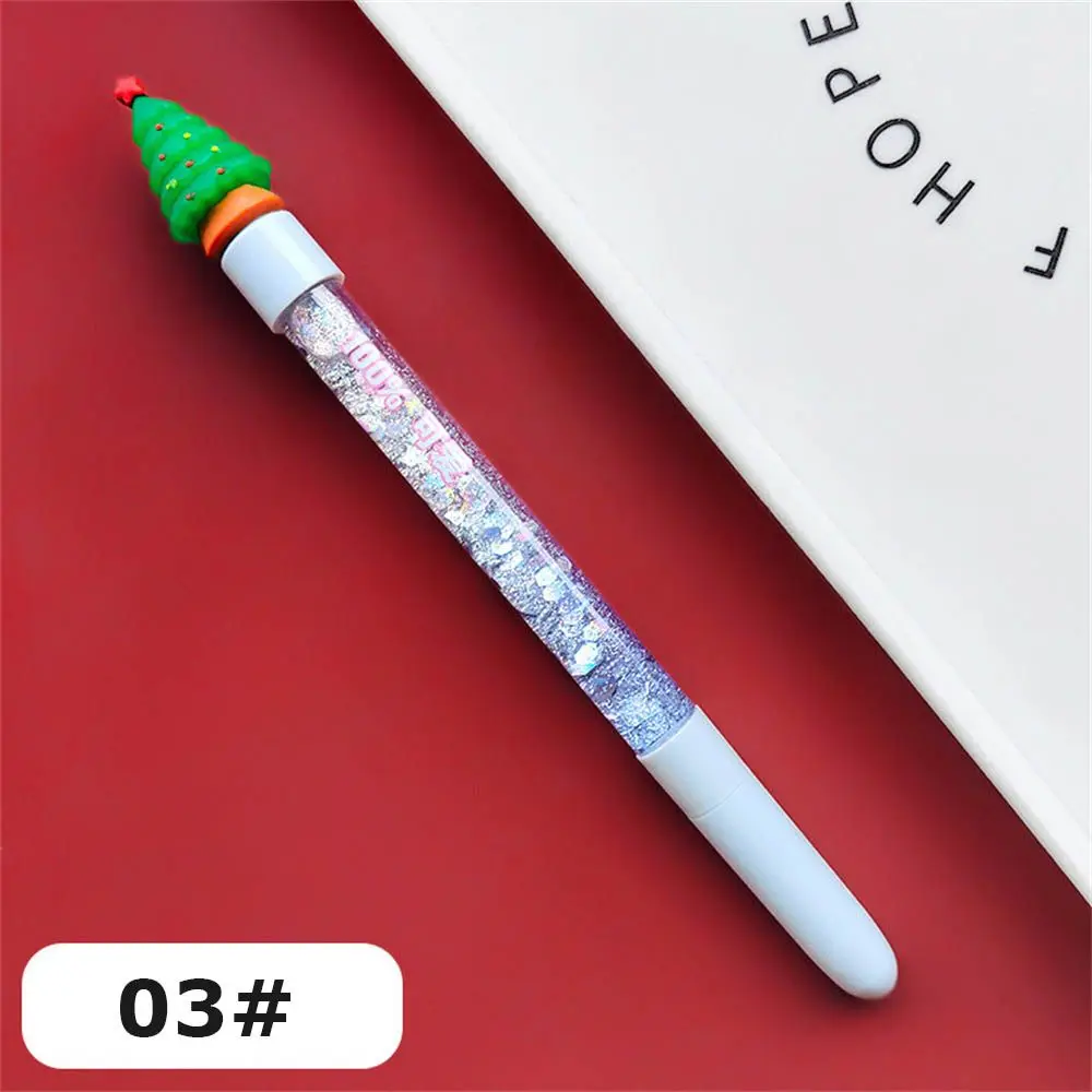 

Stationery Snowman Office School Supplies Christmas Quicksand Pen Quicksand Sequins Gel Pen Christmas Gel Pen Hand Account Pen