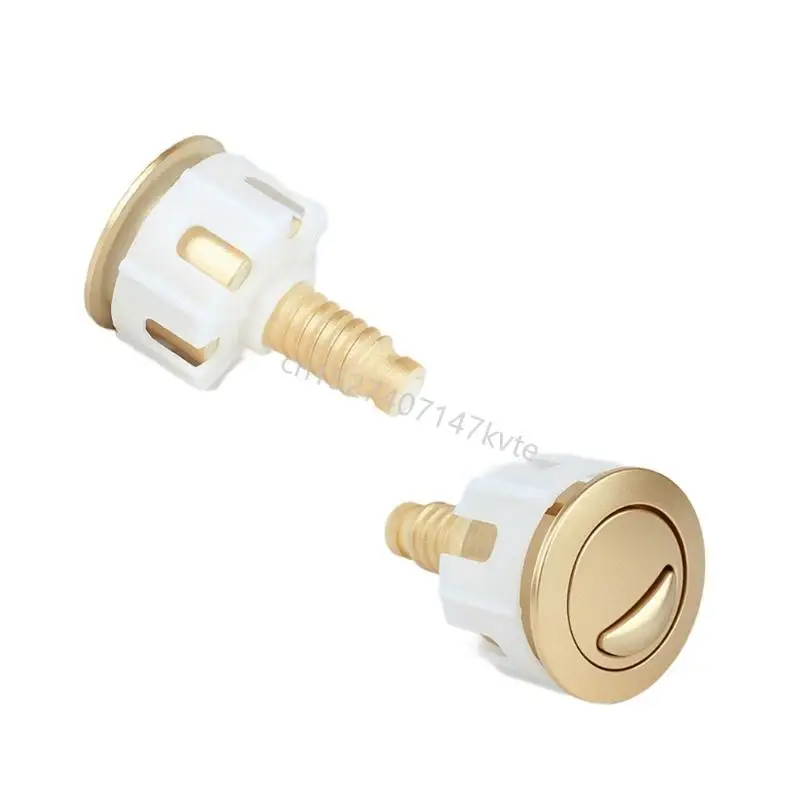 حزمة من 2 زر المرحاض مزدوج دائرة الجولة رأس يسهل تثبيت أنظمة تدفق المرحاض البديلة لأنظمة خزانات الصهاريج R9CA