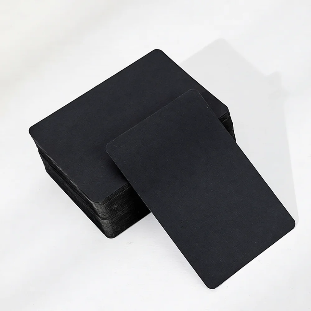 Educational Blank Flash Cards Stationery Index Paper Memo Notes For School Office DIY Craft Kraft White Black Bookmark