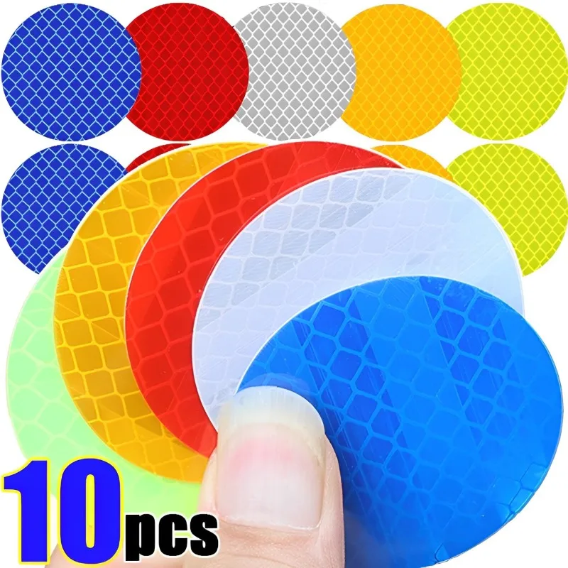 5cm Car Bumper Reflective Stickers Reflective Warning Strip Tape Secure Reflector Stickers Decals Safety Warning Stickers 10pcs