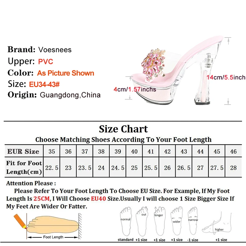 Transparent Crystal Slippers Women 2024 Summer Luxury Rhinestone High Heels Thick Platform Party Sandals Lady Clear Heels Mules