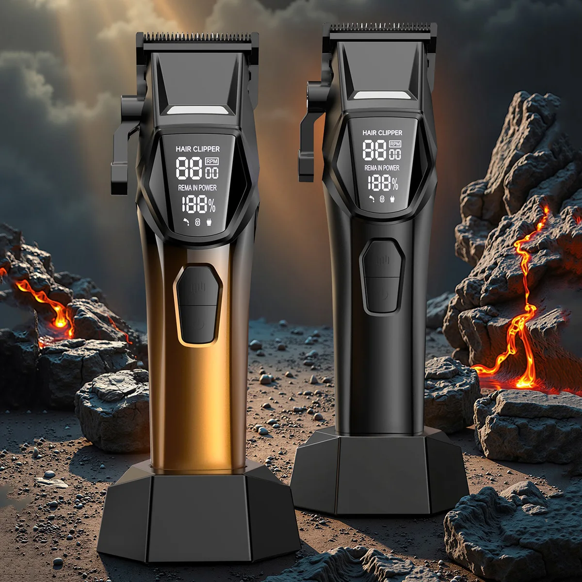 

BRDCLIP Brushless Motor 9000RPM Men's Professional Electric Hair Clipper 4500mAh Digital Hair Salon Metal Body Hair Trimmer