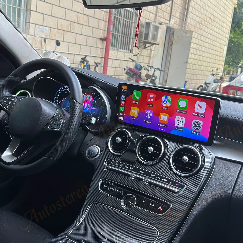 Android 14 12.3''Qualcomm For Mercedes Benz C W205 GLC 2015-2019 Car Multimedia Player GPS Navigation Car Radio Screen Head Unit