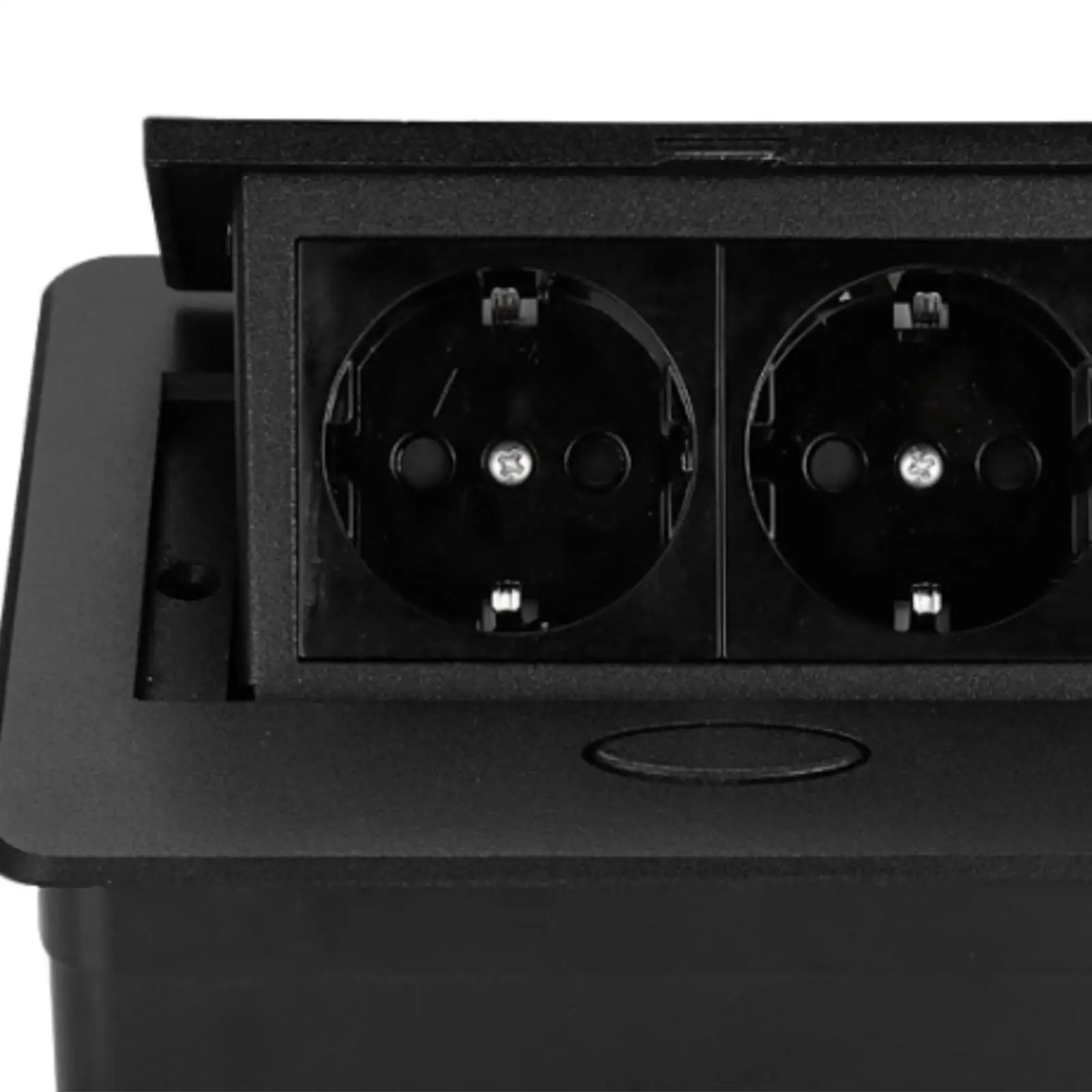 Desktop Plug Base Recessed Hidden Power Strip Holder Fixator Universal for Side Table Conference Desk Hotel Kitchen Dust Proof