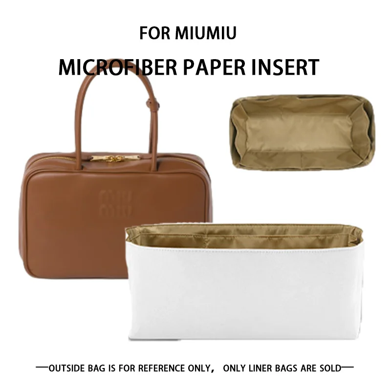 Microfiber Paper Liner Insert Organizer For miu-iu Handbag Liner Makeup Cosmetic Bag Storage Organizer Bag Shaper