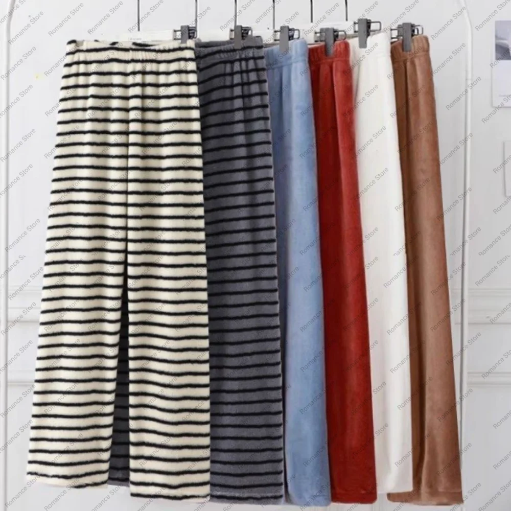 

Полосатые фланелевые пижамные штаны, бестселлер на осень-зиму, теплые повседневные домашние штаны и прогулочные штаны. Женские пижамные штаны.