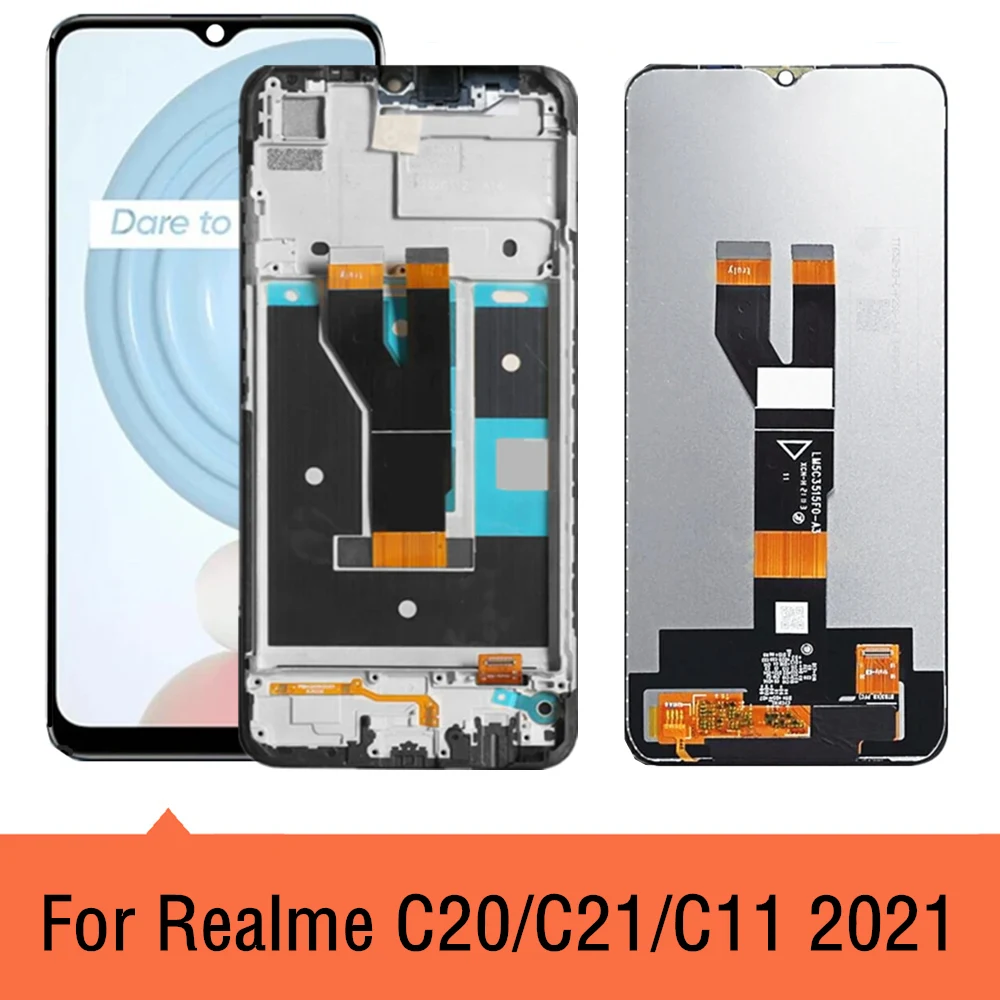 

6.5'' For Oppo Realme C20 C21 RMX3201 RMX3063 LCD Display Touch Screen Digitizer Assembly For Realme C11 2021 Display