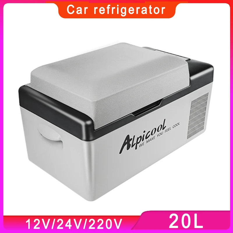 Alpicool 20L Car Fridge 12V24V  Compressor Refrigerator 110V-220V Portable Outdoor Freezer For Car Home Camping Cooler Fridge