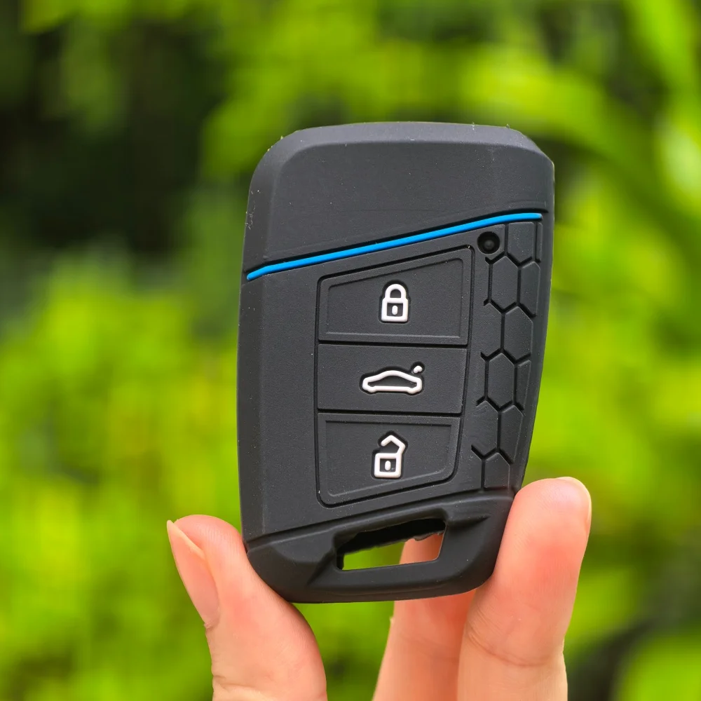 Silicone Car Remote Key Case Cover  for Volkswagen VW Magotan Passat B8 Golf for Skoda Superb A7 Holder Shell Fob Accessories