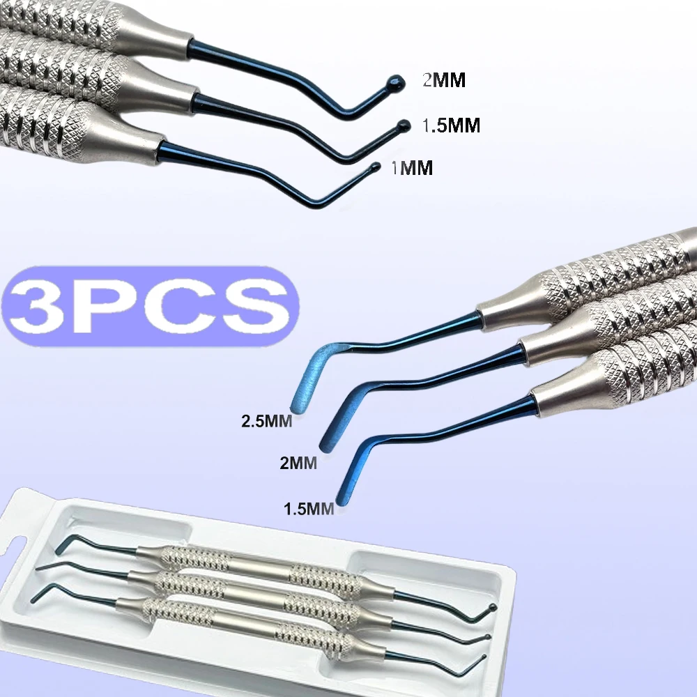 

3Pcs Dental Composite Resin Filling Spatula Resin Filler Kit Dentist Repair Instruments Dentistry Restoration Tools Instrument