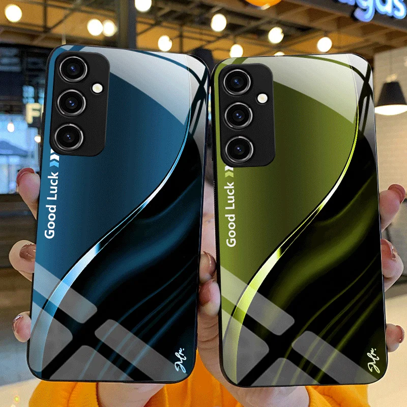 Жесткий чехол из закаленного стекла для Realme C71 C75 4G 14x 5G, защитный чехол с градиентным цветом, задняя крышка, чехол-футляр