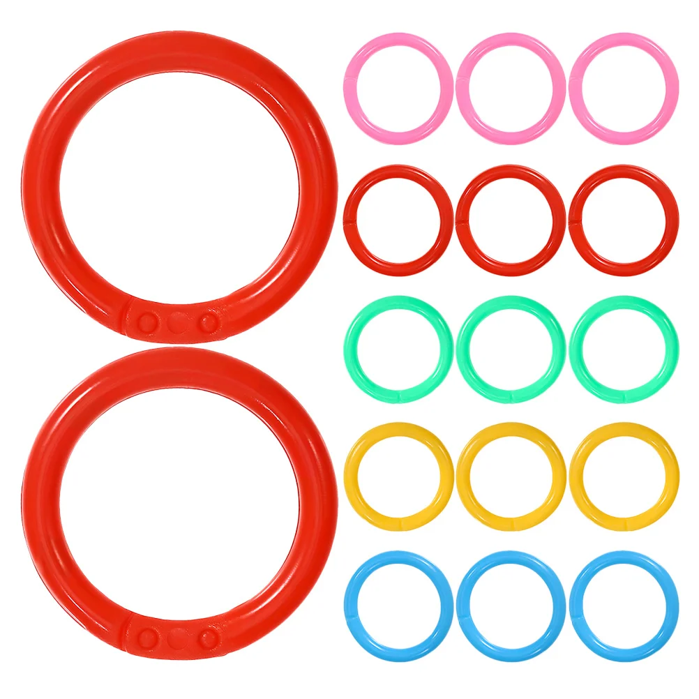 150 anelli raccoglitori in plastica a fogli mobili, flessibili, stile aperto, organizzare quaderni, flashcard, carte di studio, portachiavi
