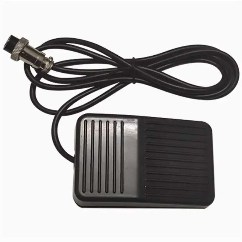 Plastic Anti-skid Foot Pedal Switch 10A/250VAC NO+NC Electric Power Aviation Plug 2Pin Black Non-Slip Customized