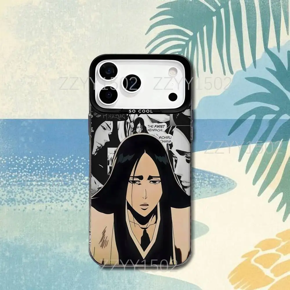 우노하나 레츠 블리치S 아이폰 17,16,15,14,13,12,X,8,Pro,Max,Plus,SE4,Air,Mini용 HD 블랙 IMD 무광 폰 케이스