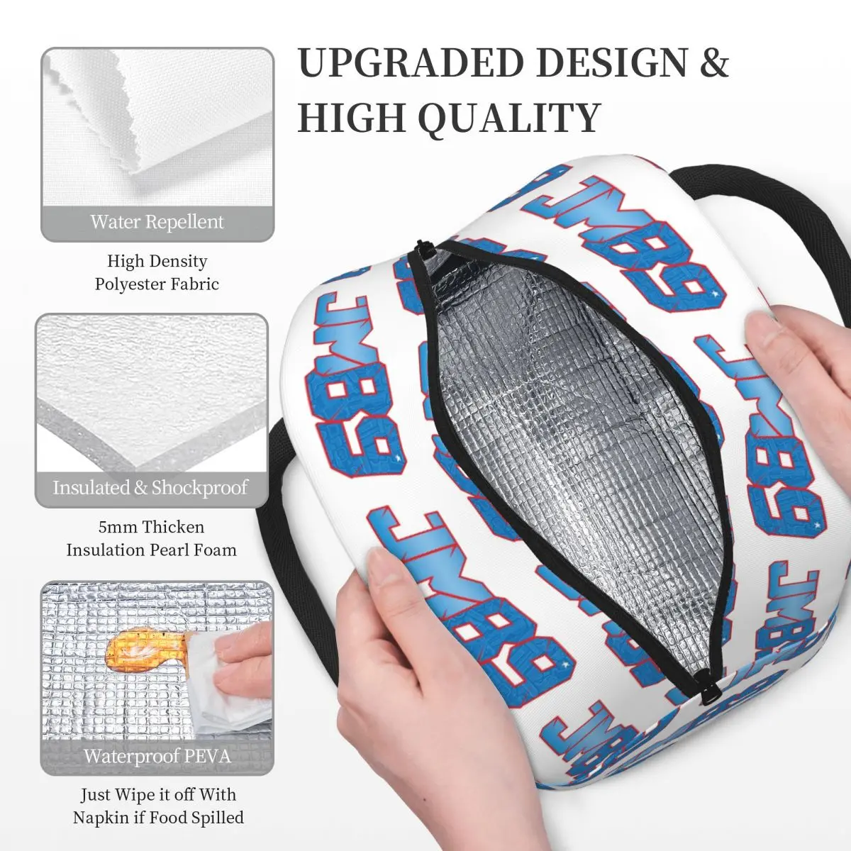 حقيبة غداء معزولة رقم 89 من Jorge Martin للنساء، صندوق طعام حراري مبرد للمكتب، حاوية صناديق الغداء المحمولة #3